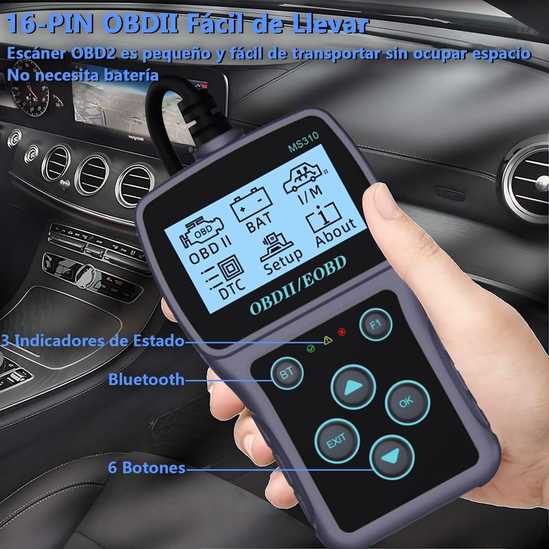 OBD2 MS310 Escáner Automotriz Professional Lector de Código Fallo Leer/Borrar