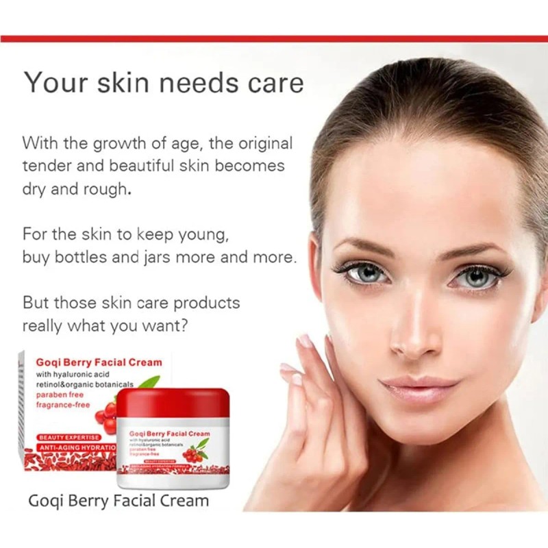 Crema Facial De Bayas De Goji, Crema Antioxidante Que Mejora