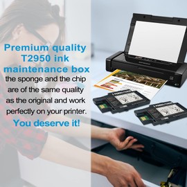 LiTuhorse WF-100 Maintenance Box, T2950 Maintenance Box Waste Ink Tank Remanufactured for Workforce WF-100 WF-110 EC-C110 Wireless Mobile Printer 2 Pack