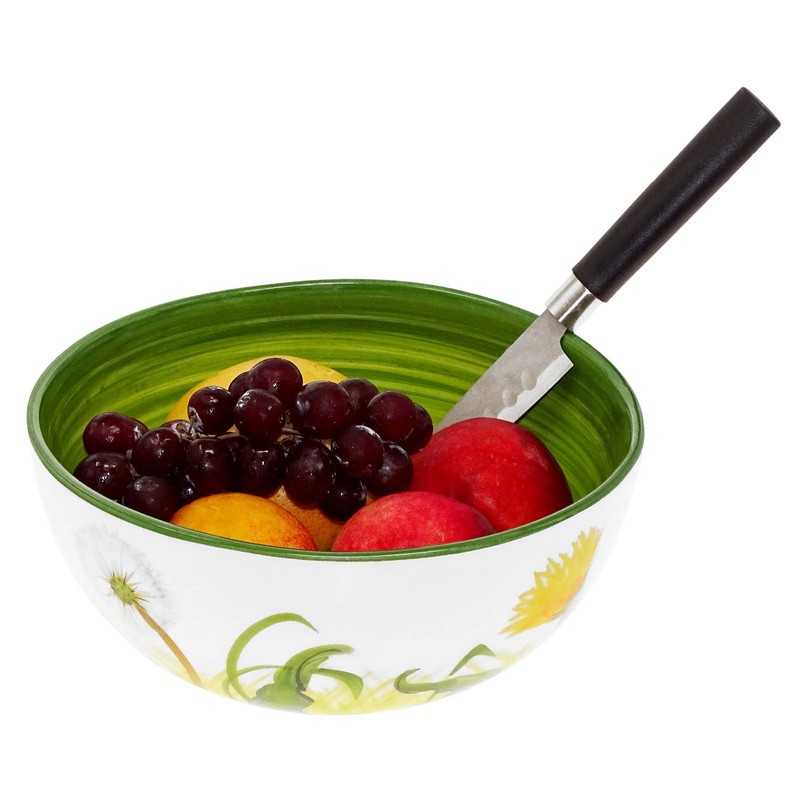 Lashuma Italian Serving Bowl Ceramic Fruit Bowl 22 cm Round