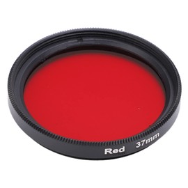 Full Color Lens Filter Set, 37mm SLR Camera Color Filters Kit,Orange Red Yellow Green Blue Filters with lens filter case,Suitable For 37mm Lens Interface(red)