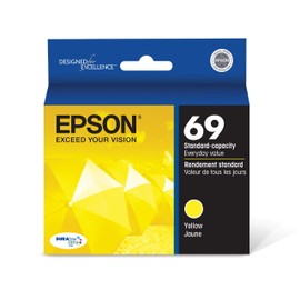 EPSON 69 DURABrite Ultra Ink Yellow For CX-6000, CX-7000F, CX-7400, CX-8400, CX-9400, CX-9475, NX-400, NX-415, NX-510, NX-515, WF-1100, WF-500, WF-600, WF-610, WF-615 and other select models