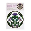 Winged Heart Static Window Cling in a Thistle Nouveau Design
