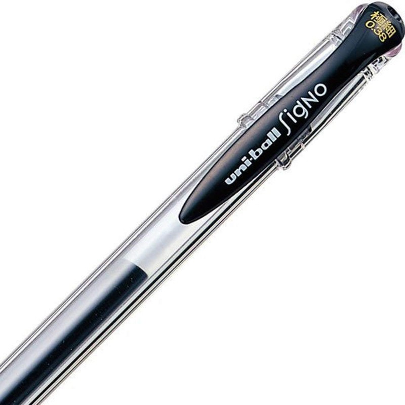 Signo Uni-Ball UM-151-0.38mm Gel Ballpoint Pen - Black (Pack of