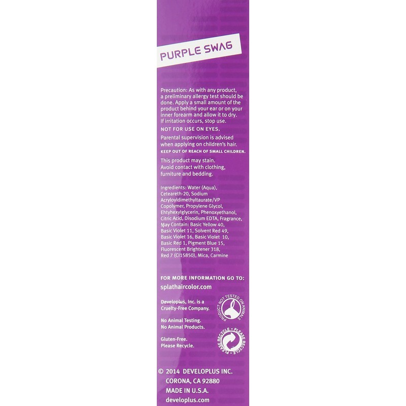 Splat | Washables Hair Color | Purple Swag | 1.5
