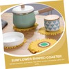 iplusmile Placemats for Dining Table 2pcs Heat Resistant Mats Sunflower