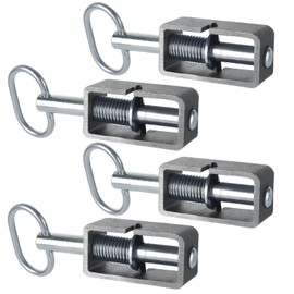 Oungy 4Pcs Weld-On 5/8" Spring Latch Assembly with Plain Tube, Heavy Duty Trailer Gate Latch, Trailer Ramp Latch, 1.3x1.3x5.2inch