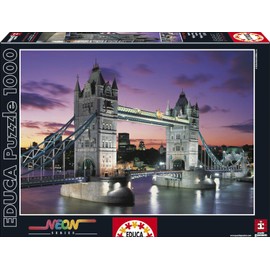(Neon Tower Bridge, London) - Tower Bridge, London Neon (1000 pc puzzle)