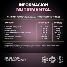 NR+R BTY – 180 cápsulas de Nicotinamida Ribósido y Resveratrol - Suplemento para mujeres y hombres - Enfoque en bienestar y longevidad funcional