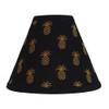 Pineapple Town Jacquard Black 12" Bulb Clip Fabric Lamp Shade
