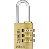 ABUS Combination lock 165/20 - brass padlock - with individually adjustable number code - suitcase lock/locker lock - ABUS -Security level 3