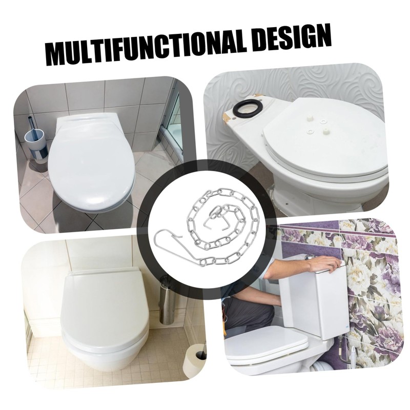 DOITOOL Toilet Accessories 2pcs Stainless Steel Flapper Chain Flush Chain