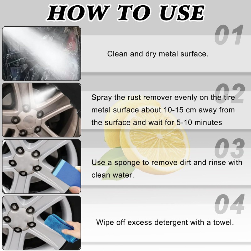 2PCS Nexa Rust Remover Spray, Rust Remover for Metal, Nexa