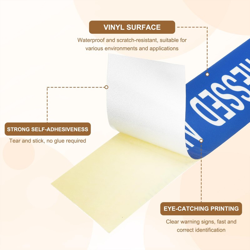 sourcing map Self-Stick "COMPRESSED AIR" Sticker Pipe Flow Arrow Marker