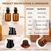 2 Pack 120ml/4oz Amber Plastic Pump Bottles, Refillable Empty Amber