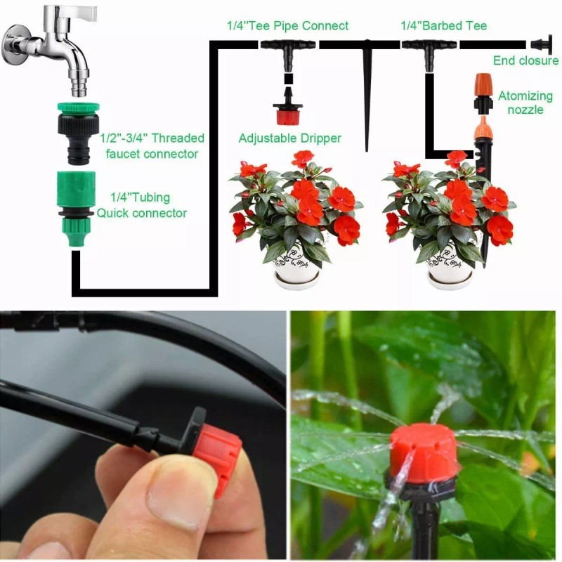WP Sistema De Riego Por Goteo Con Temporizador Automático 30m