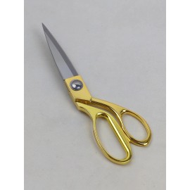Tailor Bent Scissors / Shears for Fabric & Yarn, 8" w/ 3.5" Blade, GOLD Handle