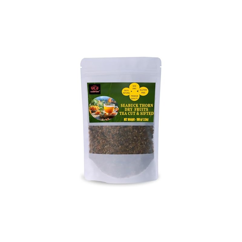 Sea Buckthorn Dry Fruits Tea Cut $ Sifted 100g (3.5oz)