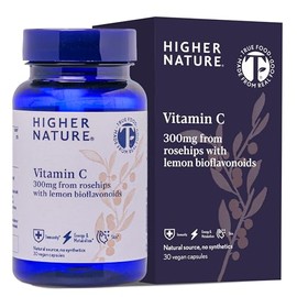 Higher Nature 300mg Vitamin C - True Food® Formula - 3 x 30 Capsules