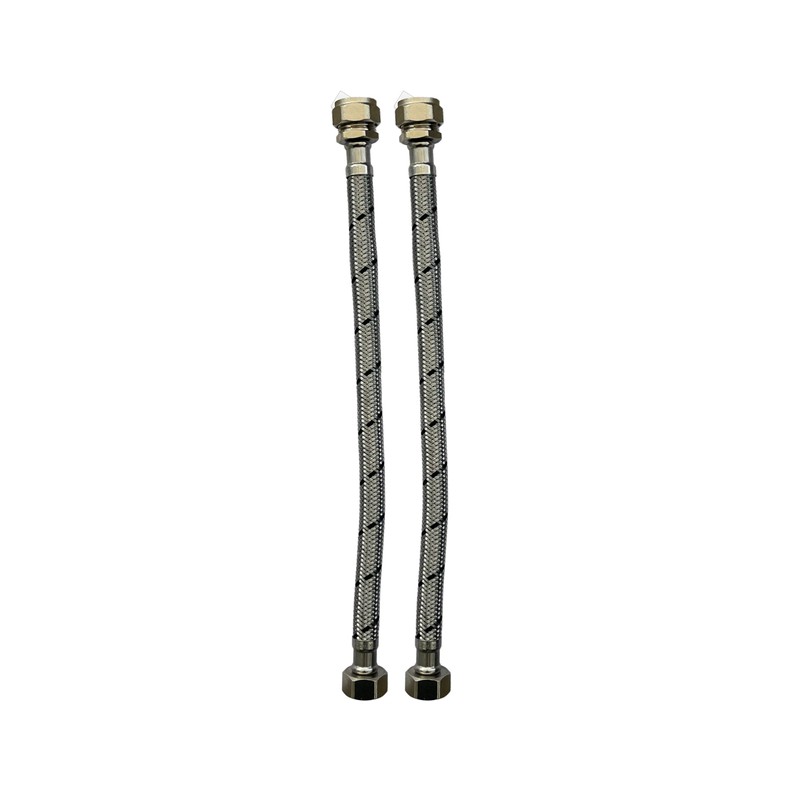 WRAS 15mm Flexible Hose, Double Pack 15mm x 1/2inch Flexi