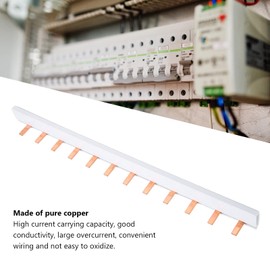 PIN Type Copper Busbar Pure Copper PVC Circuit Breaker Buss Bar Power Distribution Block Bus Bar Combing Terminal Block (12 Way)