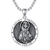 Shusukue St Divina Necklace 925 Sterling Silver Saint Dymphna Amulet
