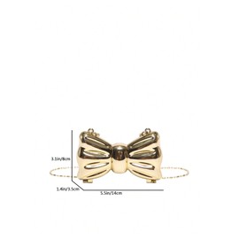 GORGLITTER Women's Bow Purse Mini Crossbody Evening Bag for Wedding Party Prom Gold One Size