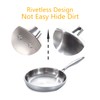 DELARLO Whole body Tri-Ply Stainless Steel Frying Pan set, 8”/10”/12”