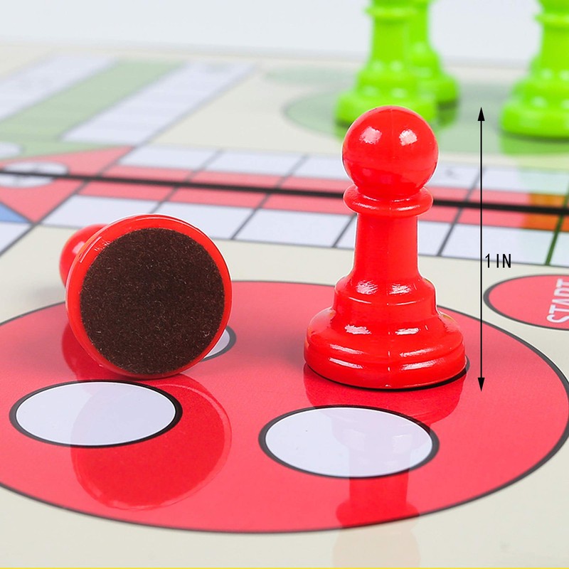 KIDAMI Ludo Magnetic Board Game Set, Folding and Light-Weight for
