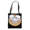 Cute Dumpling Cat Kawaii Dim Sum Cats Tote Bag