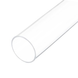 Rebower 10" Clear Plastic Rigid Pipe 36mm x 40mm(1.4" x 1.6") Acrylic Tube Round Polycarbonate Tubing, [for Plumbing, Hydraulics, Aquarium, DIY]