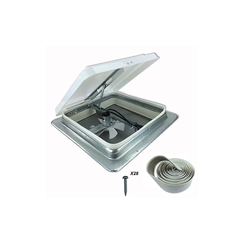 Heng's 14" RV Roof Vent Kit w/Butyl Tape w/12 Volt
