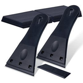 Black Glass Scraper, 3.1" x 5.7" Window Scraper, Ceramic Hob Scraper, Oven Scraper, Tile Scraper, Includes 10 Pieces Plastic Scraper Replacement, for Removing Labels, Stickers, Decals,