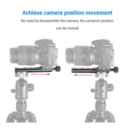 Camera Rail Nodal Slide, 150mm Quick Release Plate Clamp, 1/4in Screw Hole Built in Bubble Level, Quick and Sturdy Design, Fits for Panoramic Macro Photography