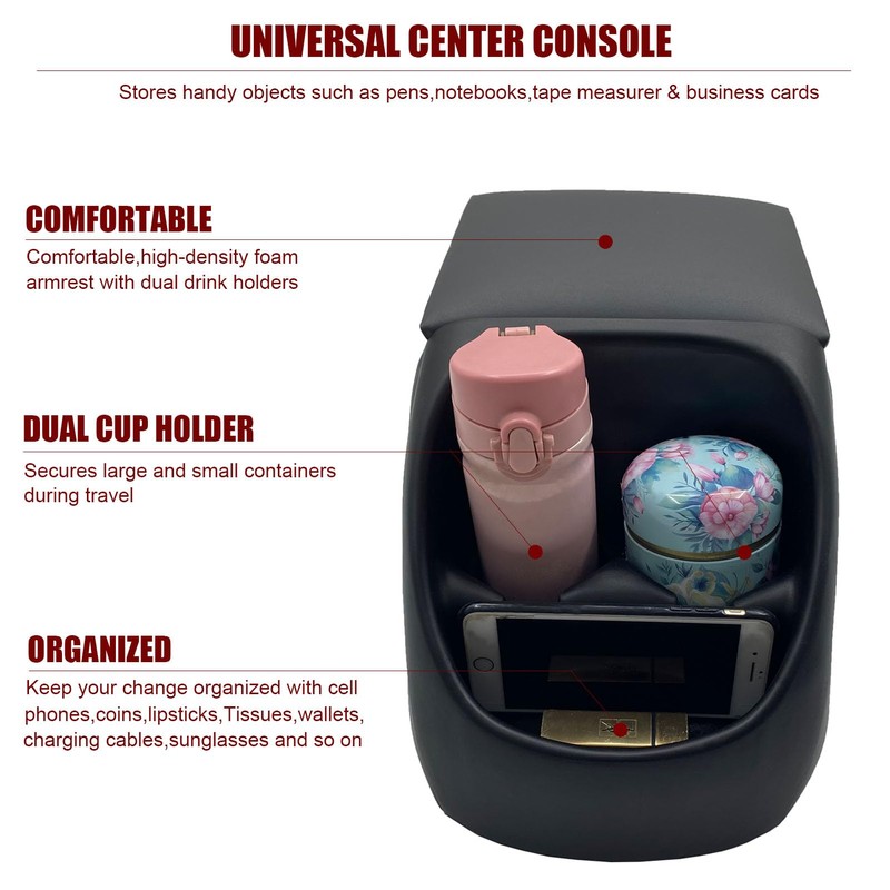 Universal Padded Mini Van Storage Console Contractor Center Console Business