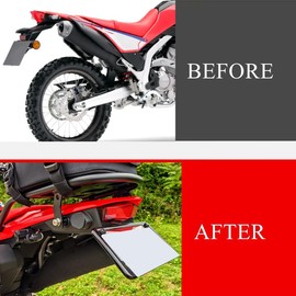 LED Brake Tail Light LED Indicator Turn Signal Blinker Rear Tail Tidy License Plate Holder Braket Fender Eliminator Kit Compatible with CRF300L / CRF300L Rally CRF300RX CRF300RL 2021-2025 (Smoke)