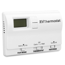 83303862 RV Digital Thermostat Compatible with Coleman 83303362 Air Conditioners, Heat/Cool T-Stat Wall Thermostat Temperature Adjustment from 98°F to 33°F, White