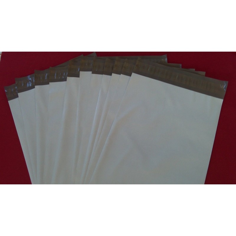 100 POLY 9 x 12 WHITE PLASTIC MAILING BAGS ENVELOPES