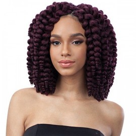 FreeTress Synthetic Hair Crochet Braids 2X Fluffy Wand Curl (1B)