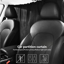 YANGUN Car Divider Curtains, Sun Protection, 138 x 82 cm Rear Window Curtain, Divider Curtain, Travel Privacy Curtain, Removable Car Divider Curtain for Car, Sun Visor, Travel, Camping, Nap, Sleeping
