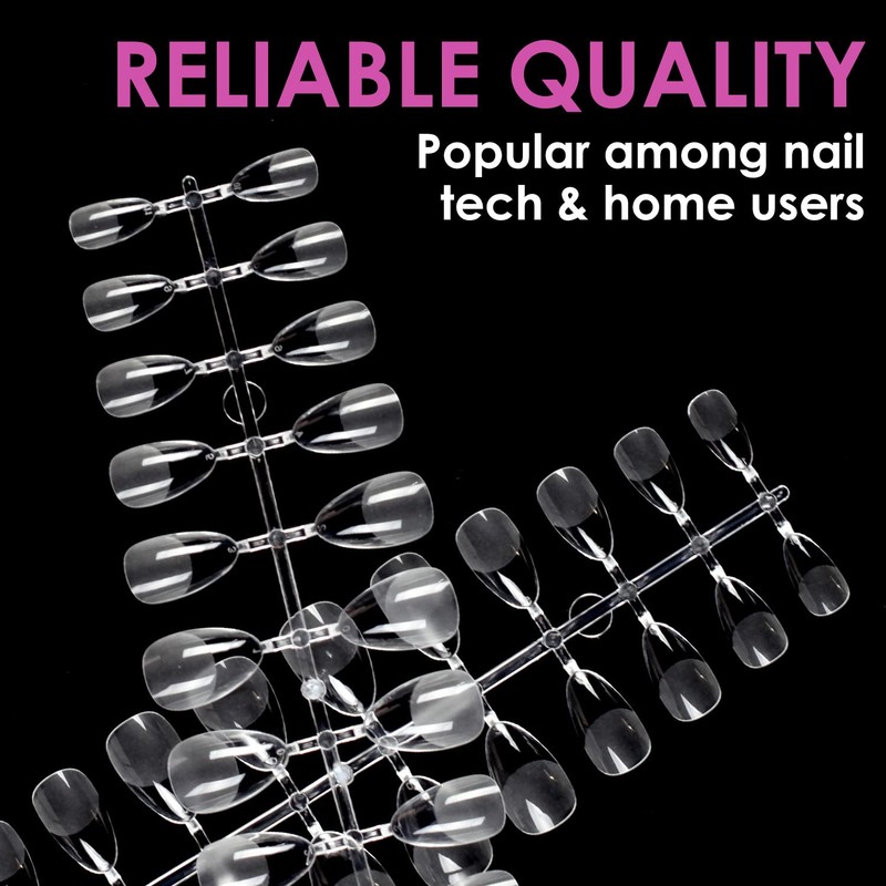 Short Nail Tips, Melous Almond Soft Gel Nail Tips Half