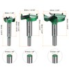 QUARKZMAN 3-teiliges Forstner-Bohrer-Set 1-3/8" 1-31/32" 2-3/8" (35mm 50mm 60mm) Hartmetall