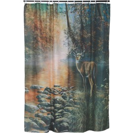 River's Edge Products Shower Curtain - Deer
