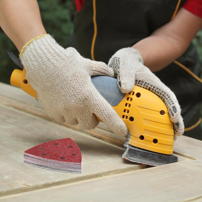 KONGMING 120 PCS Mouse Sander Pads Grit 60 Sanding Pads