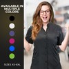 Anna Jacket Short-Sleeve Uniform for Stylist Barber Groomer Nail Tech