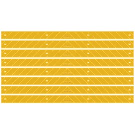 GripStrips Anti-Slip Treads - 8 Pack, Yellow - Barefoot & Pet Friendly Outdoor Non-Slip Tread Strips - Waterproof Safety Traction Strips for Stairs, Ramps, Wood, Concrete, Composite
