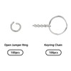 Keychain 100 Pieces Key Chain with Chain, Key Ring with