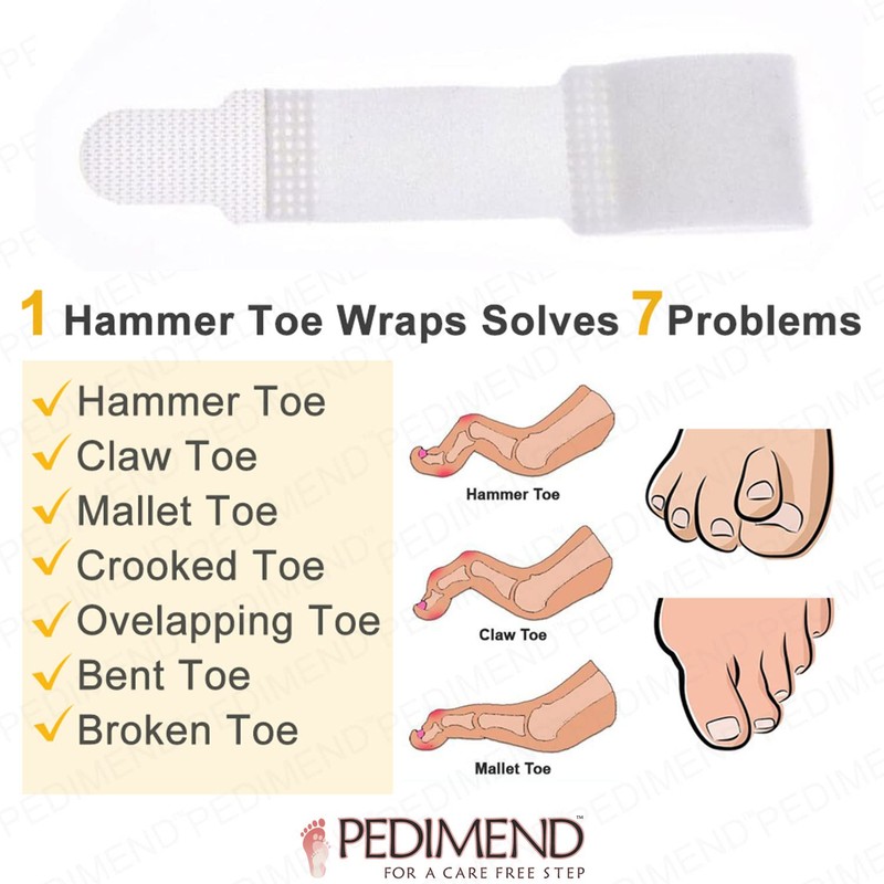 Hammer Toe Straightener, Hammer Toe Splints, Toe Cushioned Bandages for