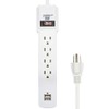 FUSSION ACUSTIC Multicontacto 4 Entradas con 2 Puertos USB Blanco
