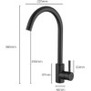 HGMAISON Kitchen Taps Black Stainless Steel Black Kitchen Faucet Sink